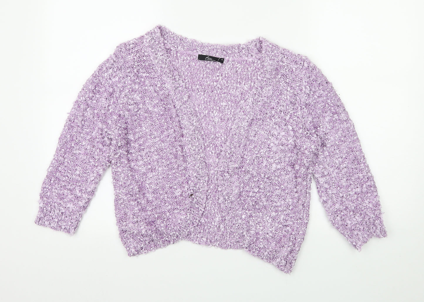 Bonmarché Womens Purple  Knit Cardigan Jumper Size M