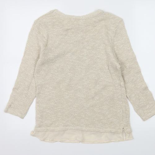 TU Womens Ivory  Knit Pullover Jumper Size 8  - Butterflies