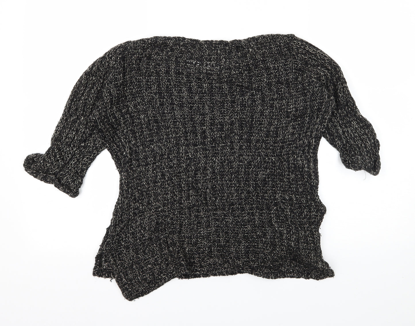 Topshop Womens Black  Knit Pullover Jumper Size 6