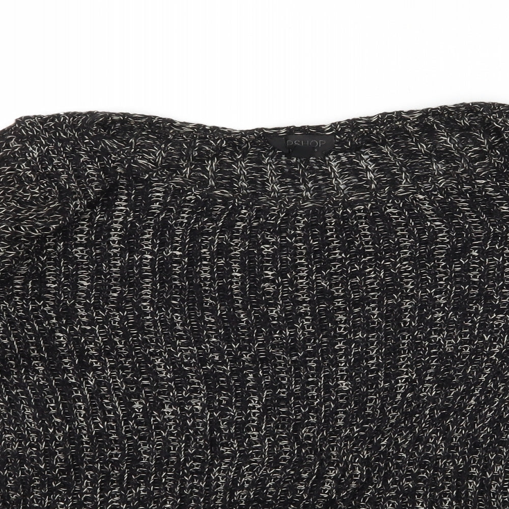 Topshop Womens Black  Knit Pullover Jumper Size 6
