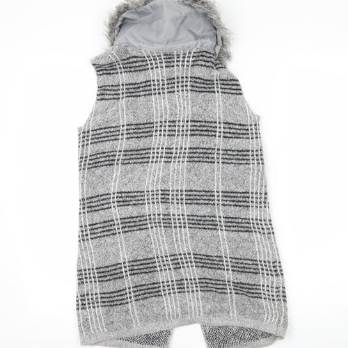 Primark Girls Green Check Knit Cardigan Jumper Size 11-12 Years