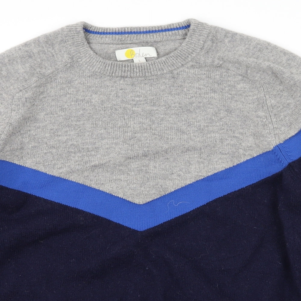 Boden  Womens Blue Striped Knit Pullover Jumper Size M