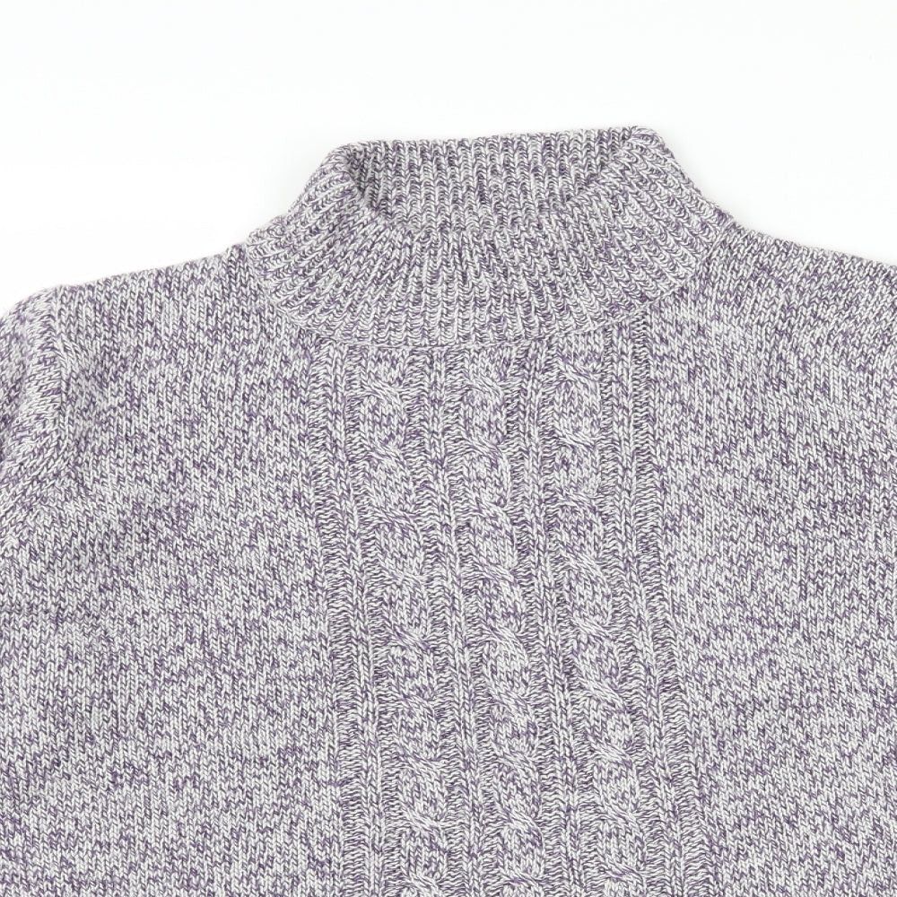 Damart Womens Purple  Knit Pullover Jumper Size 14