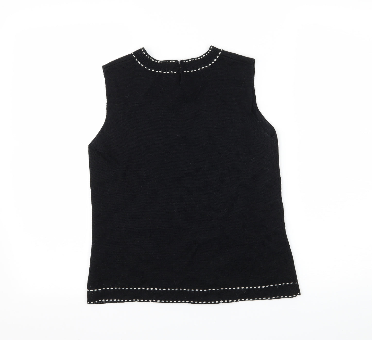 Monsoon Womens Black  Knit Pullover Jumper Size 12