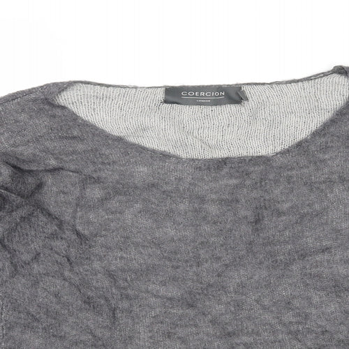 Coercion Womens Grey  Knit Pullover Jumper Size M