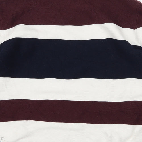 Principles Womens White Striped Knit Pullover Jumper Size 12