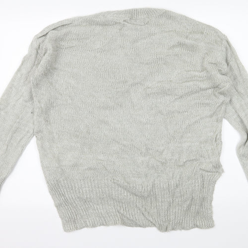 New Look Womens Grey  Knit Pullover Jumper Size L