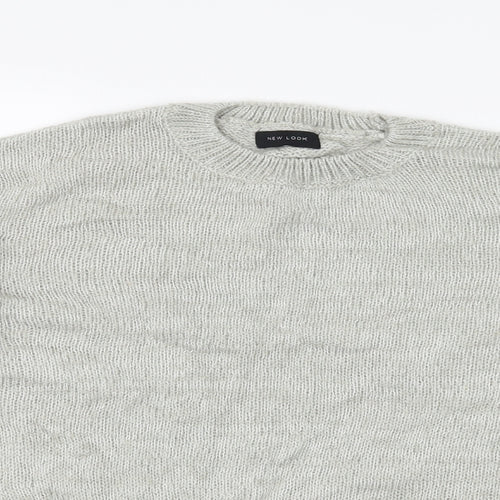 New Look Womens Grey  Knit Pullover Jumper Size L