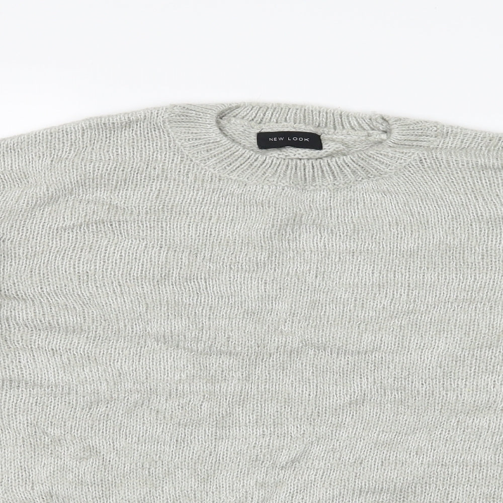 New Look Womens Grey  Knit Pullover Jumper Size L