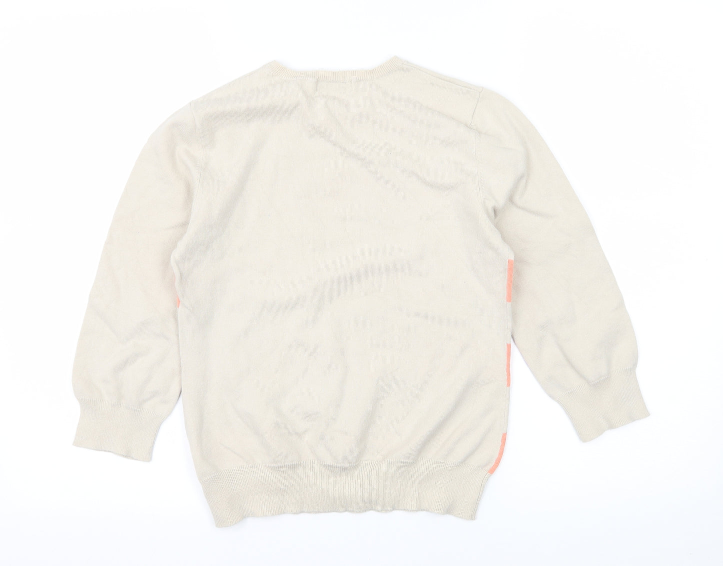Cherokee Womens Ivory Striped Knit Pullover Jumper Size 12