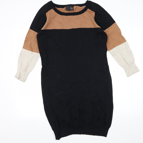 NEXT Womens Black  Knit Jumper Dress  Size 12