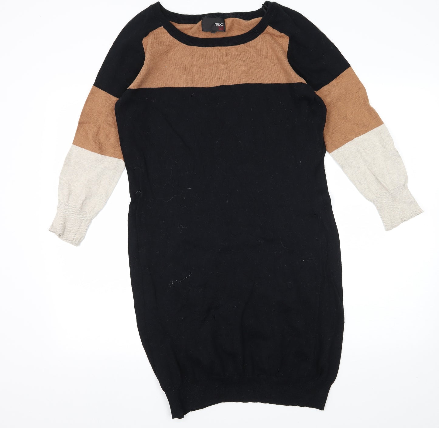 NEXT Womens Black  Knit Jumper Dress  Size 12