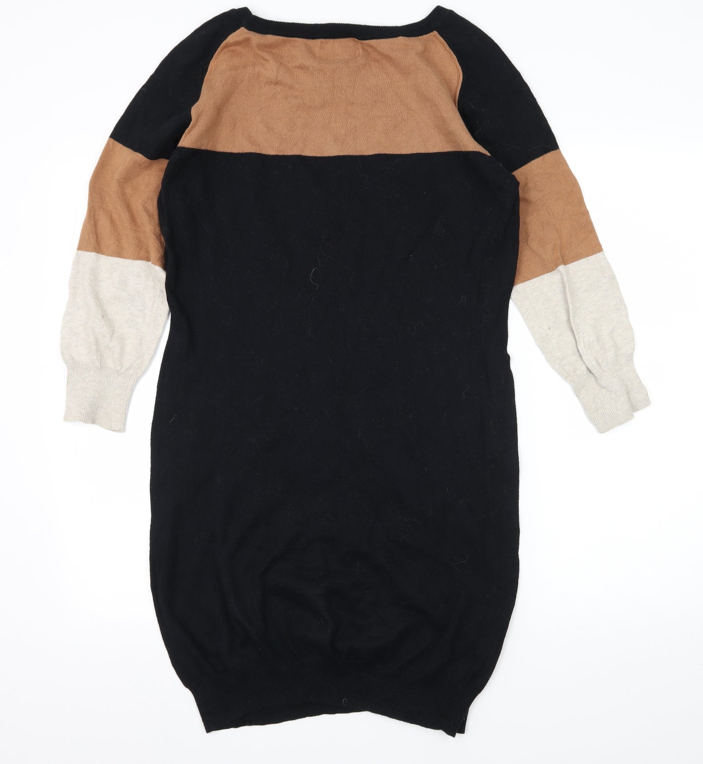 NEXT Womens Black  Knit Jumper Dress  Size 12