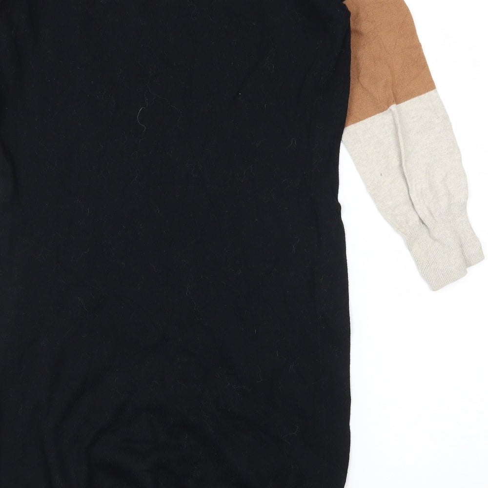 NEXT Womens Black  Knit Jumper Dress  Size 12