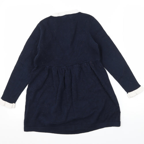 Topfeeling Girls Blue  Knit Jumper Dress  Size 10 Years