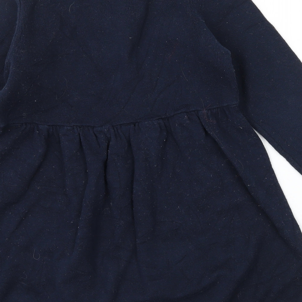 Topfeeling Girls Blue  Knit Jumper Dress  Size 10 Years