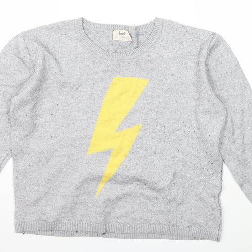 Hush Womens Grey  Knit Pullover Jumper Size XL  - Lightening bolt