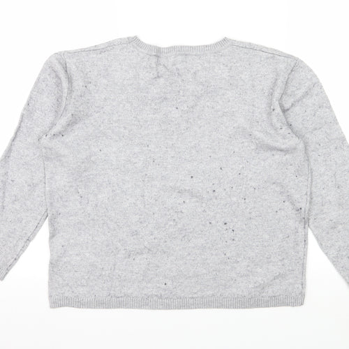 Hush Womens Grey  Knit Pullover Jumper Size XL  - Lightening bolt