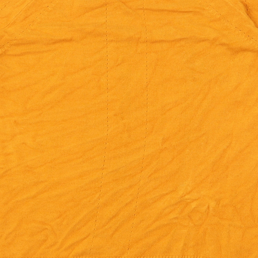 TU Womens Yellow  Knit Pullover Jumper Size 12