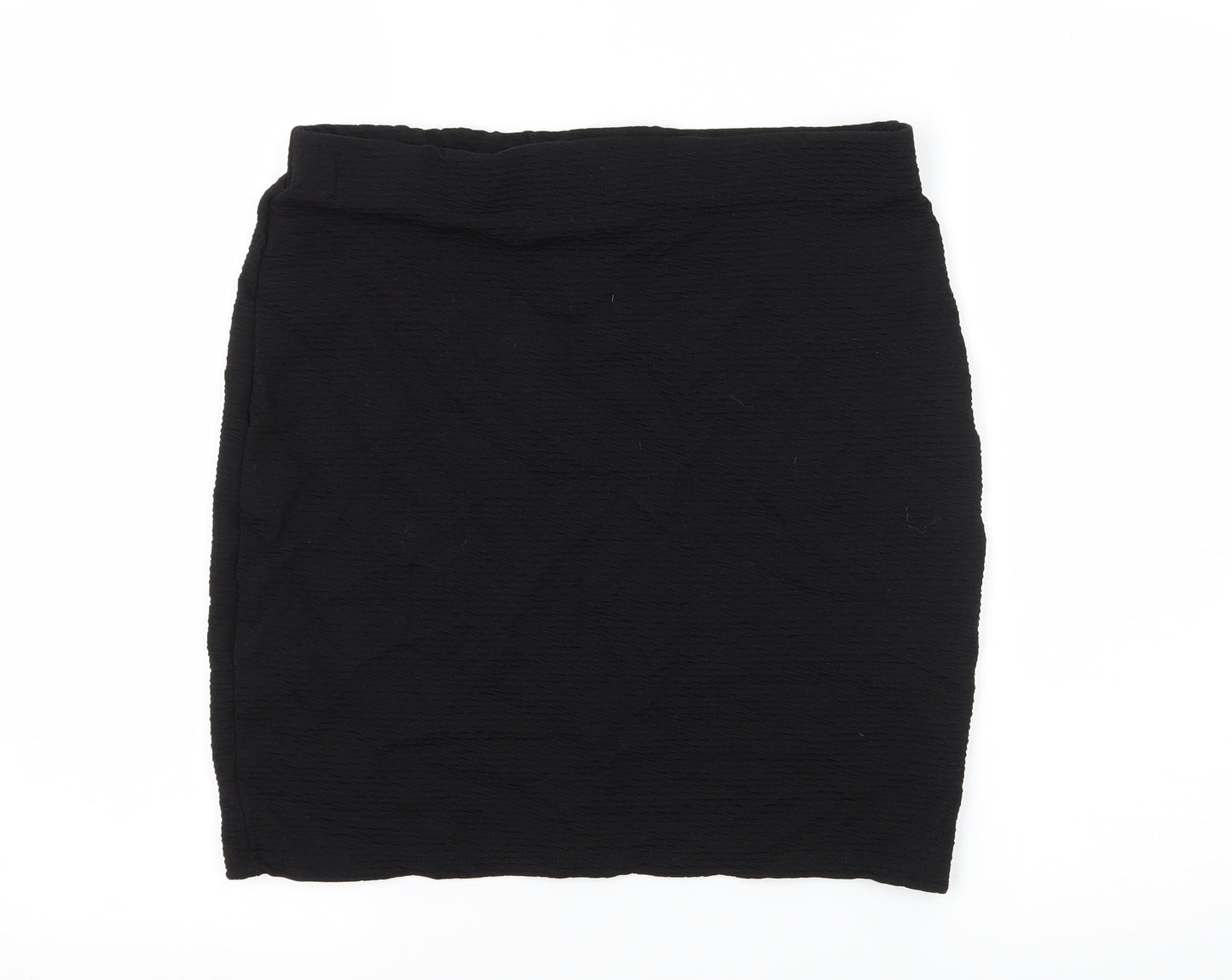 New Look Womens Black  Jersey Mini Skirt Size 14