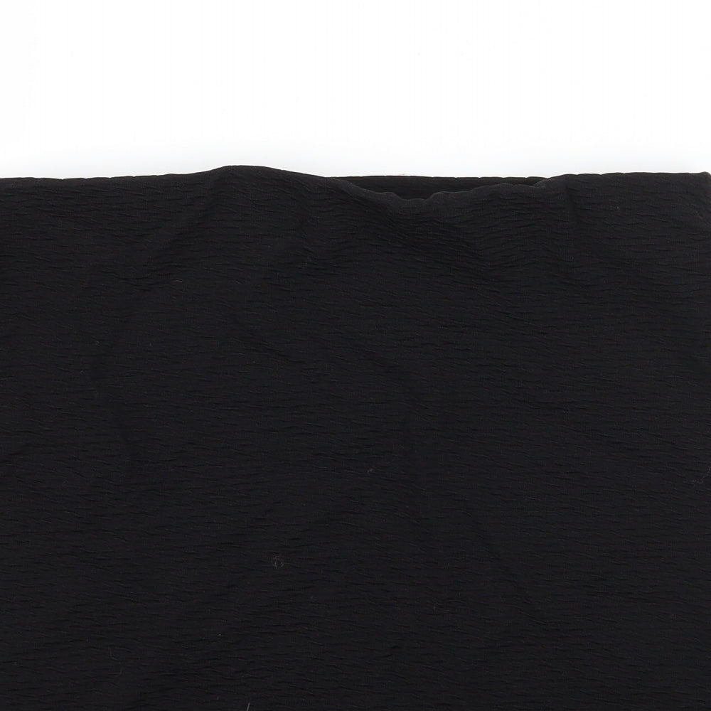 New Look Womens Black  Jersey Mini Skirt Size 14