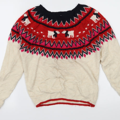 TU Womens Ivory  Knit Pullover Jumper Size 10