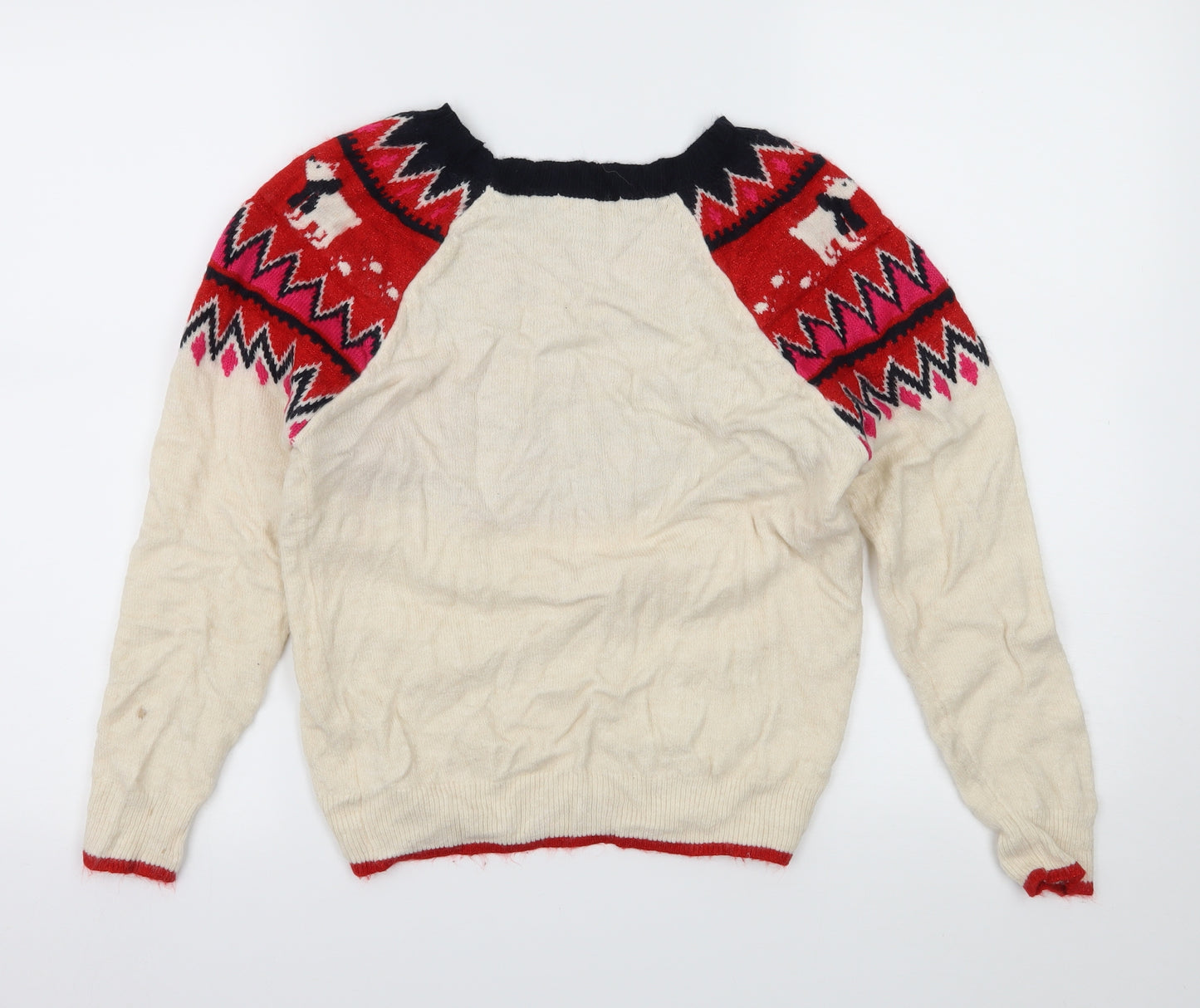 TU Womens Ivory  Knit Pullover Jumper Size 10