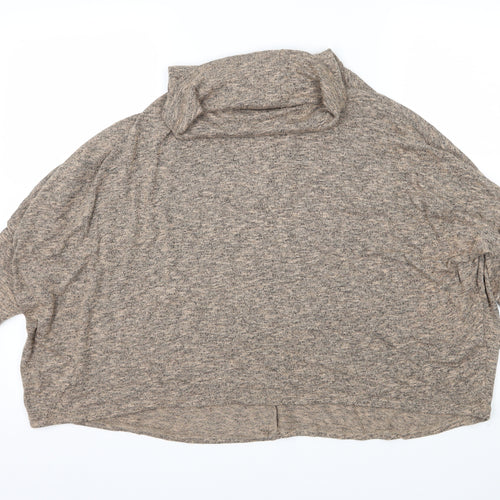 New Look Womens Brown  Knit Pullover Jumper Size 14