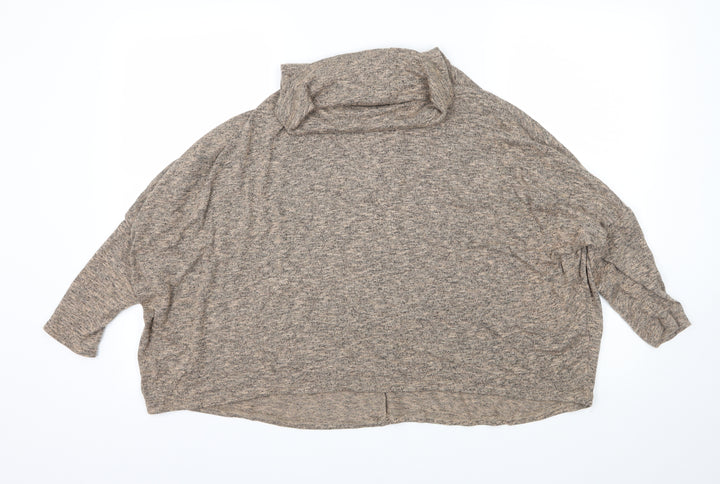 New Look Womens Brown  Knit Pullover Jumper Size 14