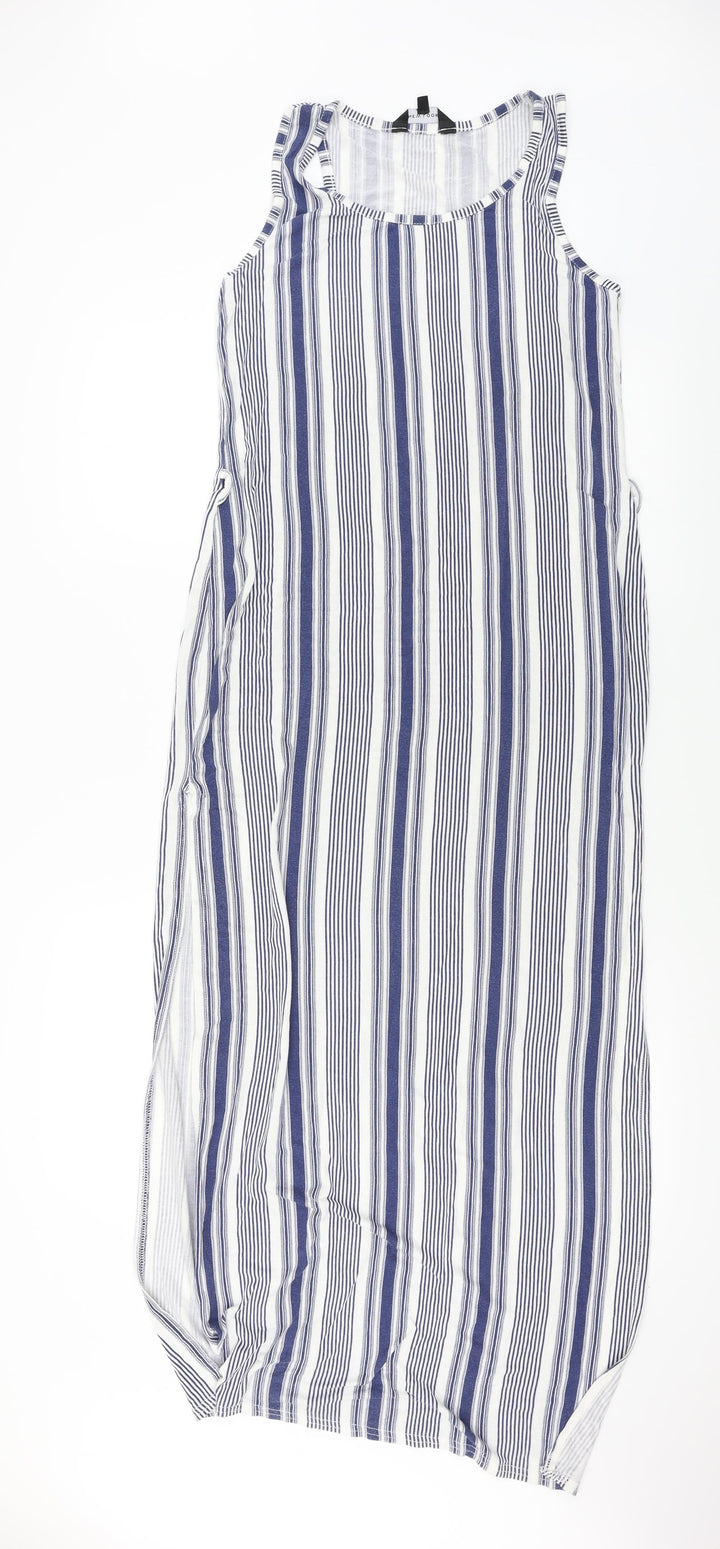 Peacocks  Womens White Striped  Bodycon  Size 8