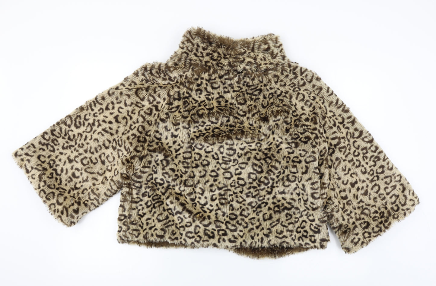 Atmosphere  Womens Beige Animal Print  Jacket Coat Size 12