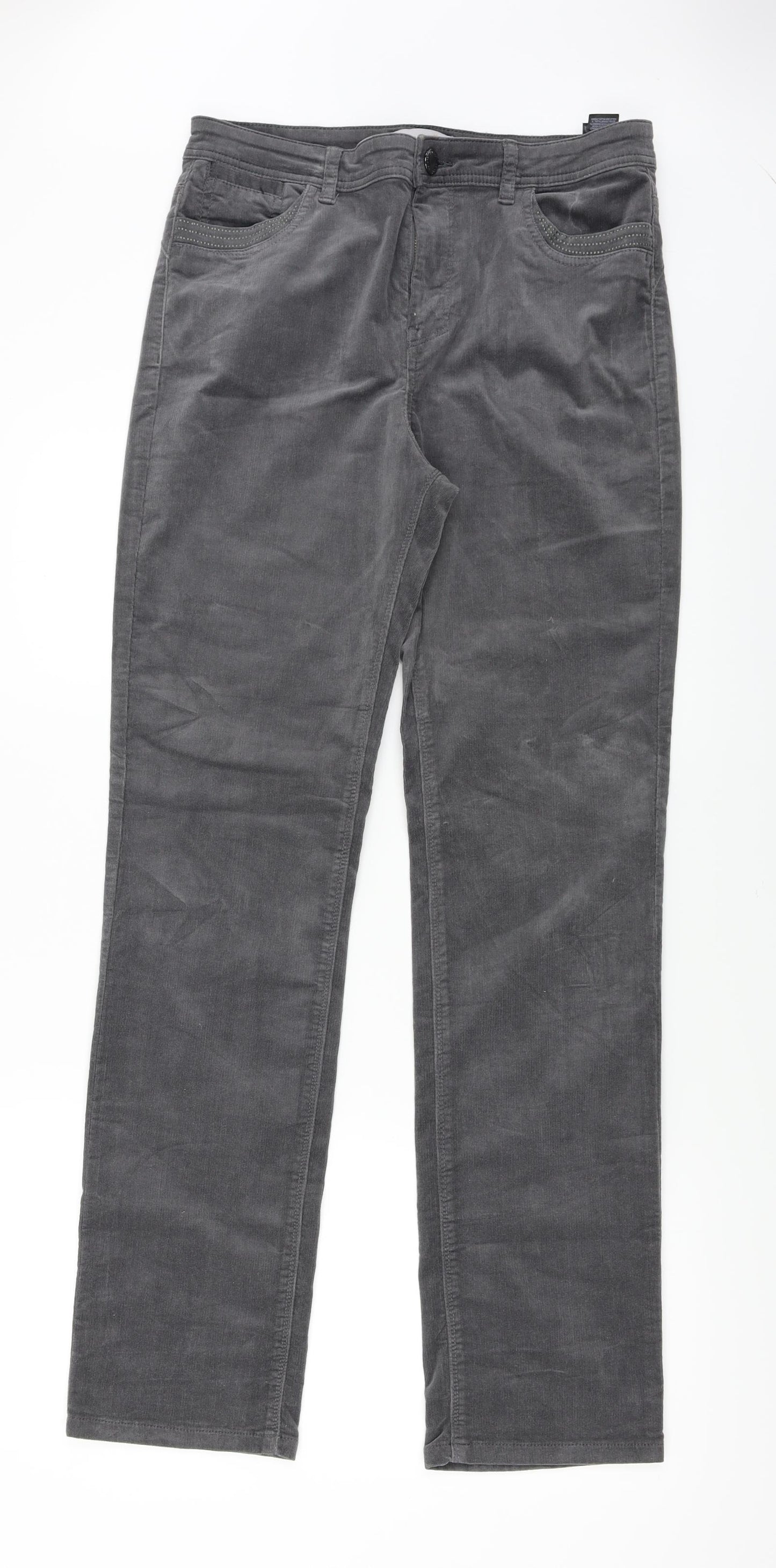 Marks and Spencer  Womens Grey   Straight Jeans Size 12 L30 in