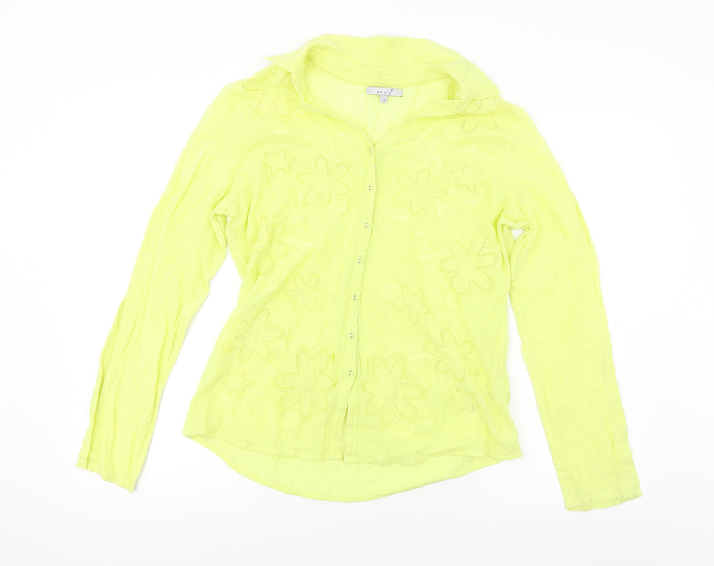 Per Una  Womens Yellow   Camisole Button-Up Size 14