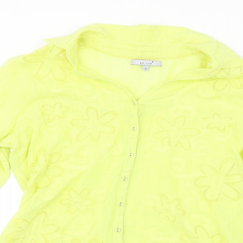 Per Una  Womens Yellow   Camisole Button-Up Size 14