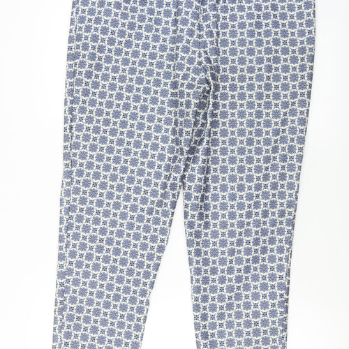 New Look Womens Blue Floral  Trousers  Size 16 L25 in