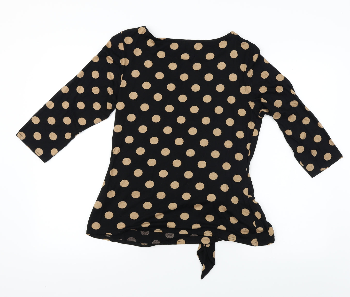 Phase Eight  Womens Black Polka Dot  Basic Blouse Size 14