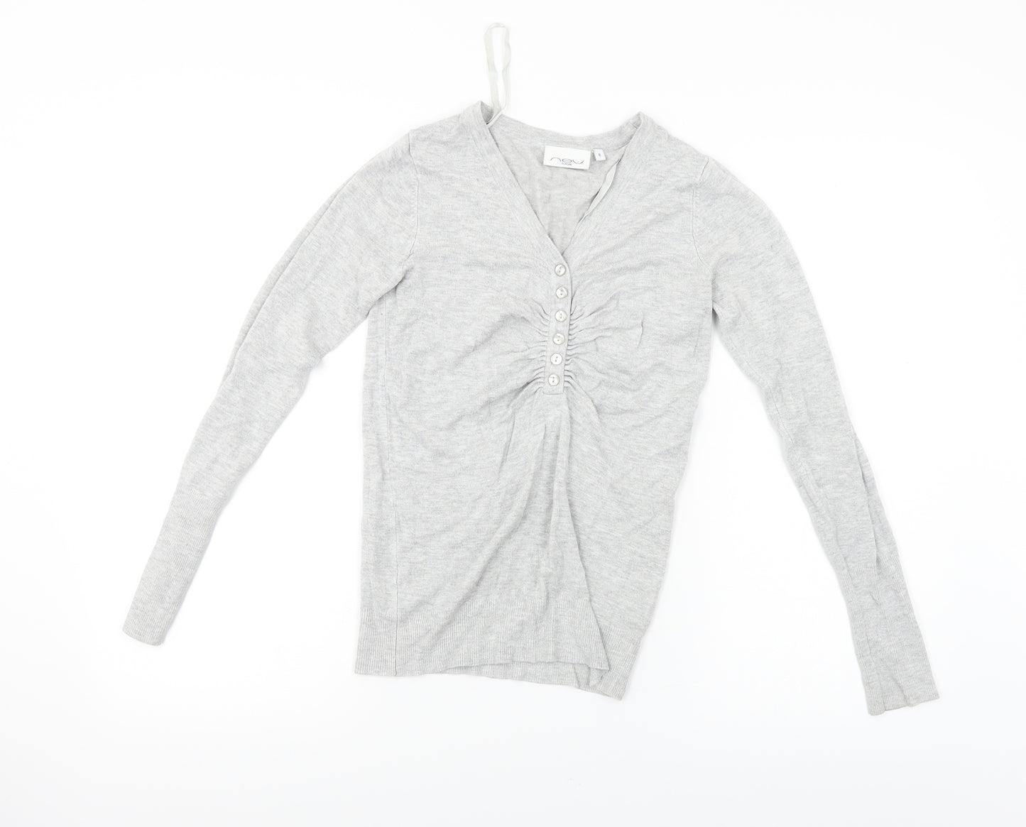 New Look  Womens Grey   Cardigan Jumper Size 8