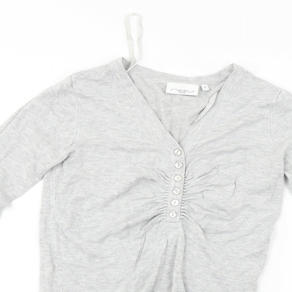 New Look  Womens Grey   Cardigan Jumper Size 8