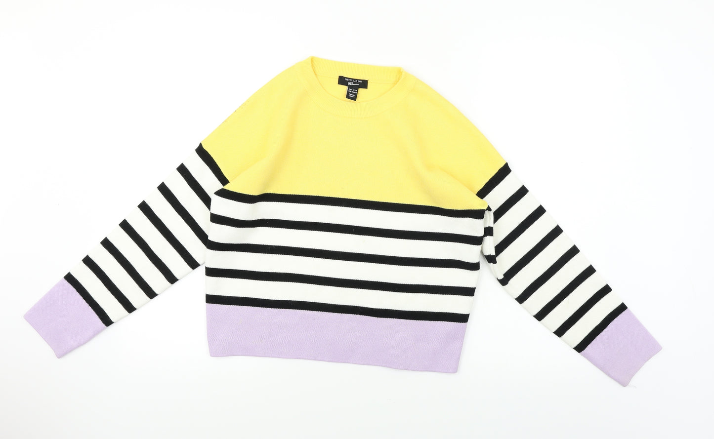 New Look  Girls Yellow Striped  Pullover Jumper Size 12-13 Years