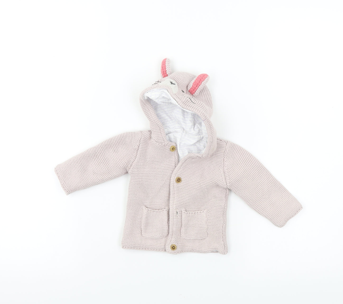 Marks and Spencer  Girls Beige   Cardigan Jumper Size 3-6 Months
