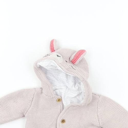 Marks and Spencer  Girls Beige   Cardigan Jumper Size 3-6 Months