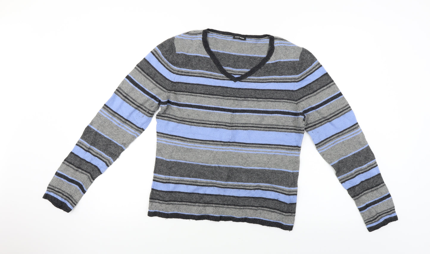 Gerry Weber  Womens Grey Striped  Pullover Jumper Size 12