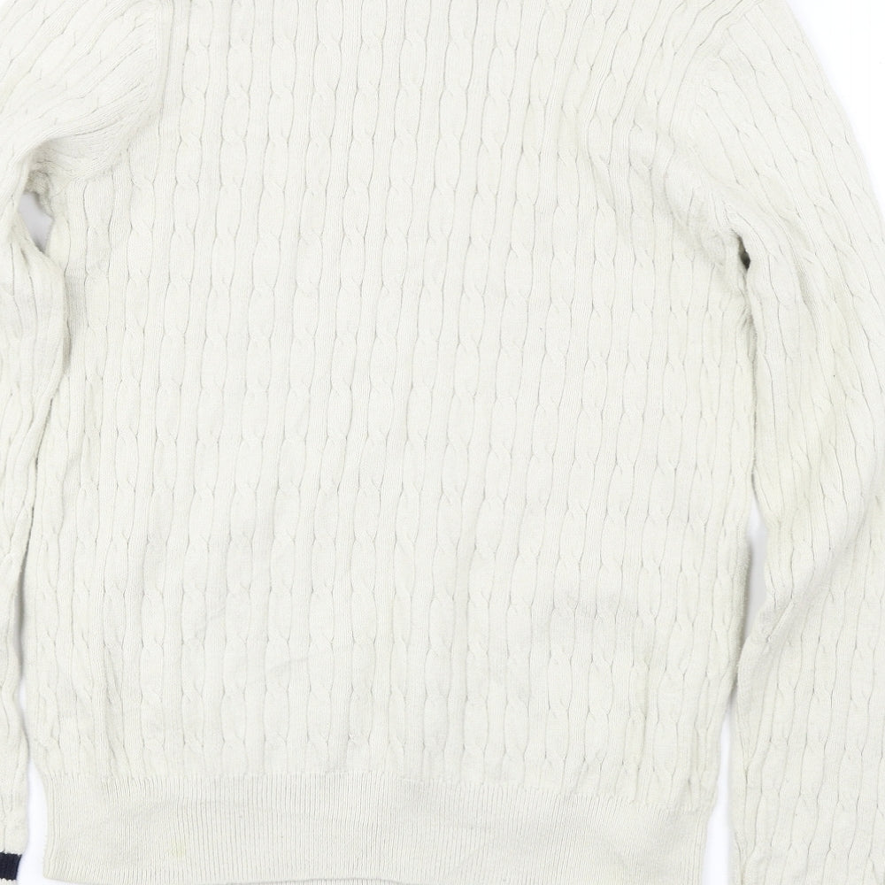 Racing Green  Mens Ivory   Pullover Jumper Size M