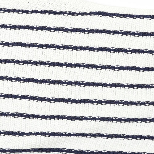 New Look  Girls White Striped  Pullover Jumper Size 12-13 Years