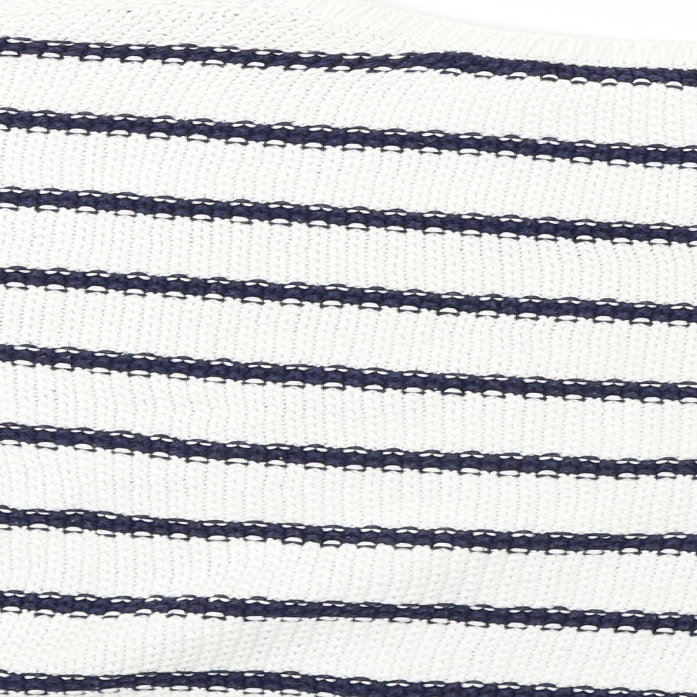 New Look  Girls White Striped  Pullover Jumper Size 12-13 Years