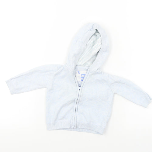 TU Boys Blue   Full Zip Jumper Size 3-6 Months
