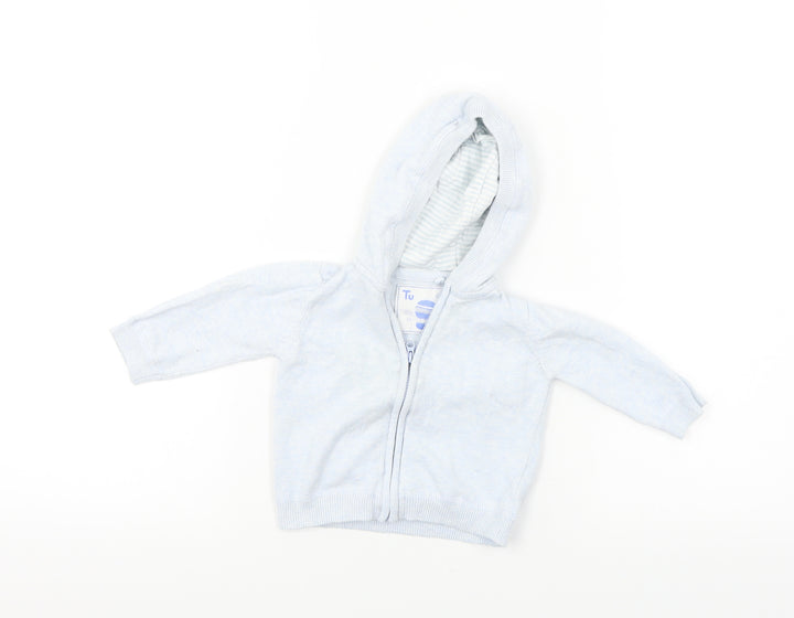 TU Boys Blue Full Zip Jumper Size 3-6 Months