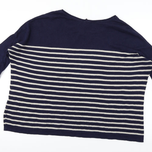 H&M  Womens Blue Striped  Pullover Jumper Size M