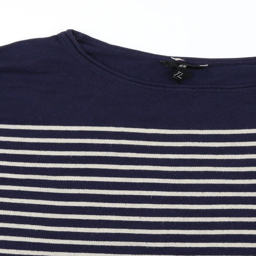 H&M  Womens Blue Striped  Pullover Jumper Size M