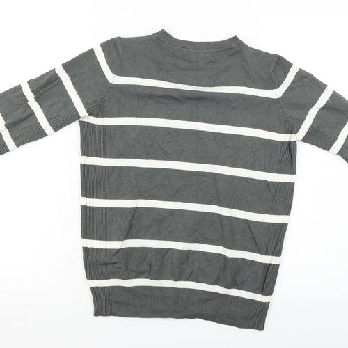 Debenhams  Womens Grey Striped  Pullover Jumper Size 14